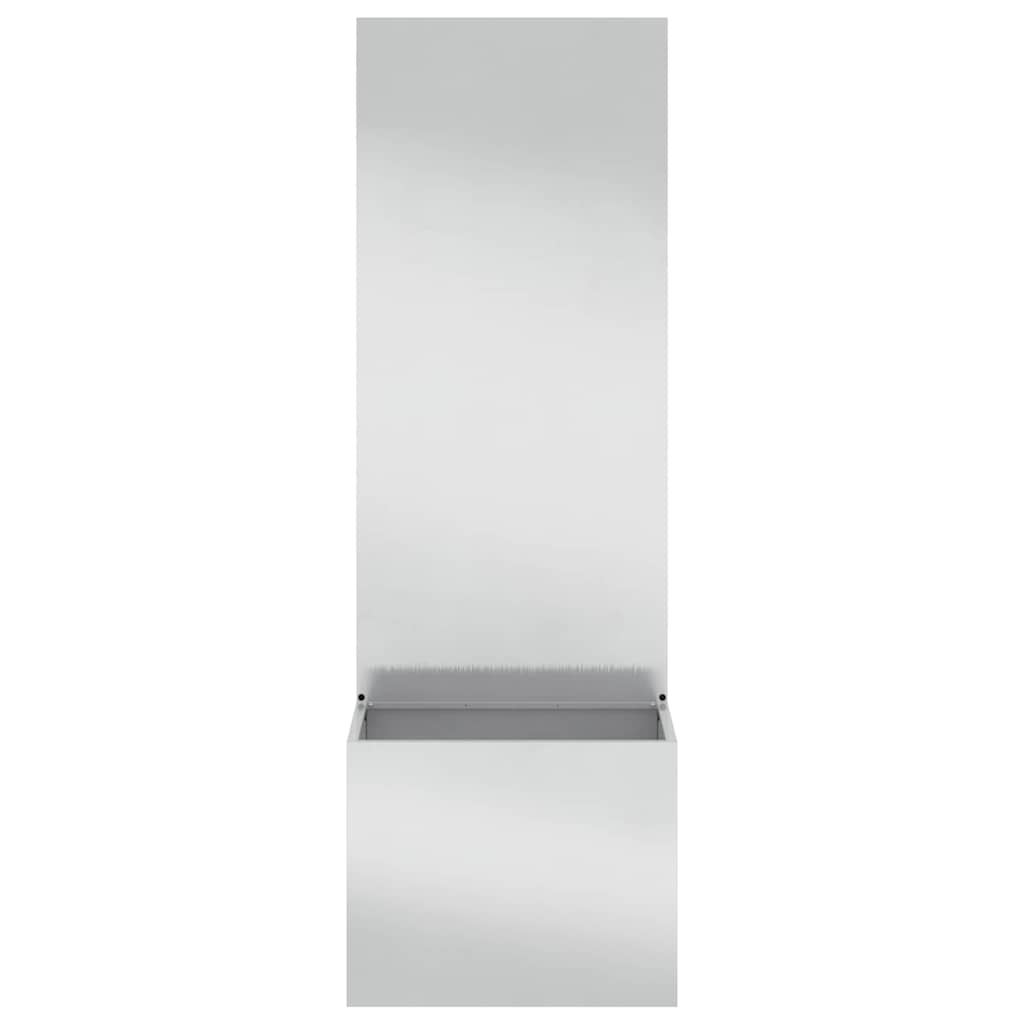 vidaXL Ghiveci de Grădină cu Panou Decorativ Argintiu 50 x 140 cm vidaXL Ghiveci de Grădină cu Panou Decorativ Argintiu 50 x 140 cm