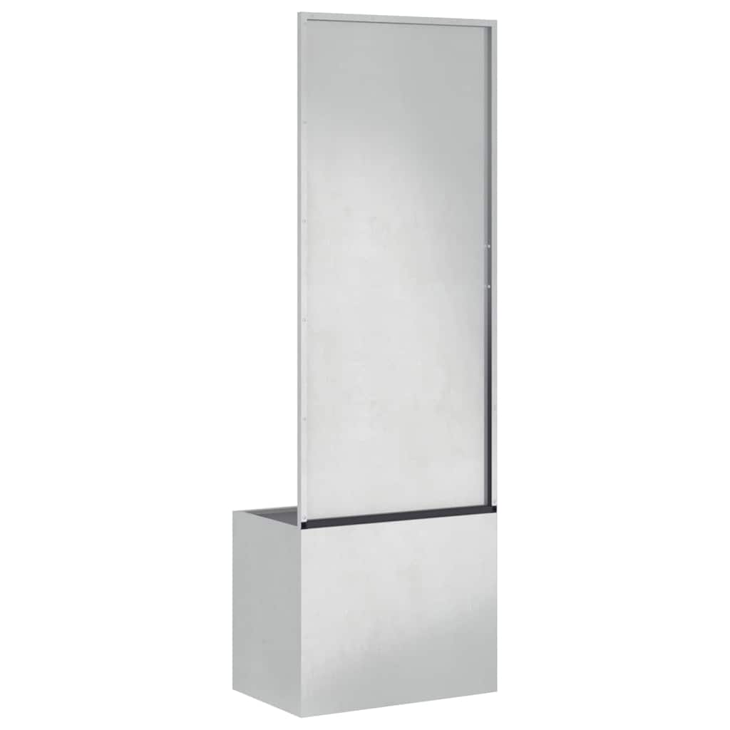 vidaXL Ghiveci de Grădină cu Panou Decorativ Argintiu 50 x 140 cm vidaXL Ghiveci de Grădină cu Panou Decorativ Argintiu 50 x 140 cm