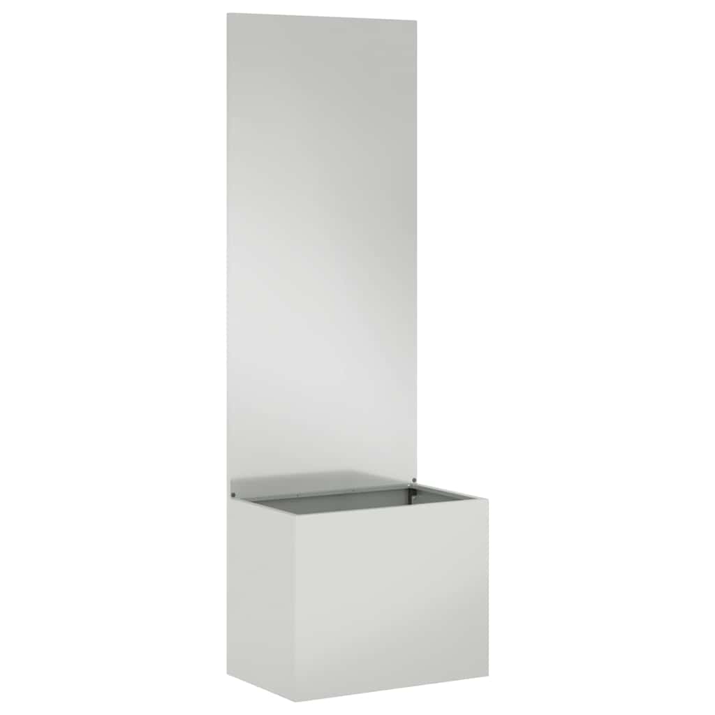 vidaXL Ghiveci de Grădină cu Panou Decorativ Argintiu 50 x 140 cm vidaXL Ghiveci de Grădină cu Panou Decorativ Argintiu 50 x 140 cm