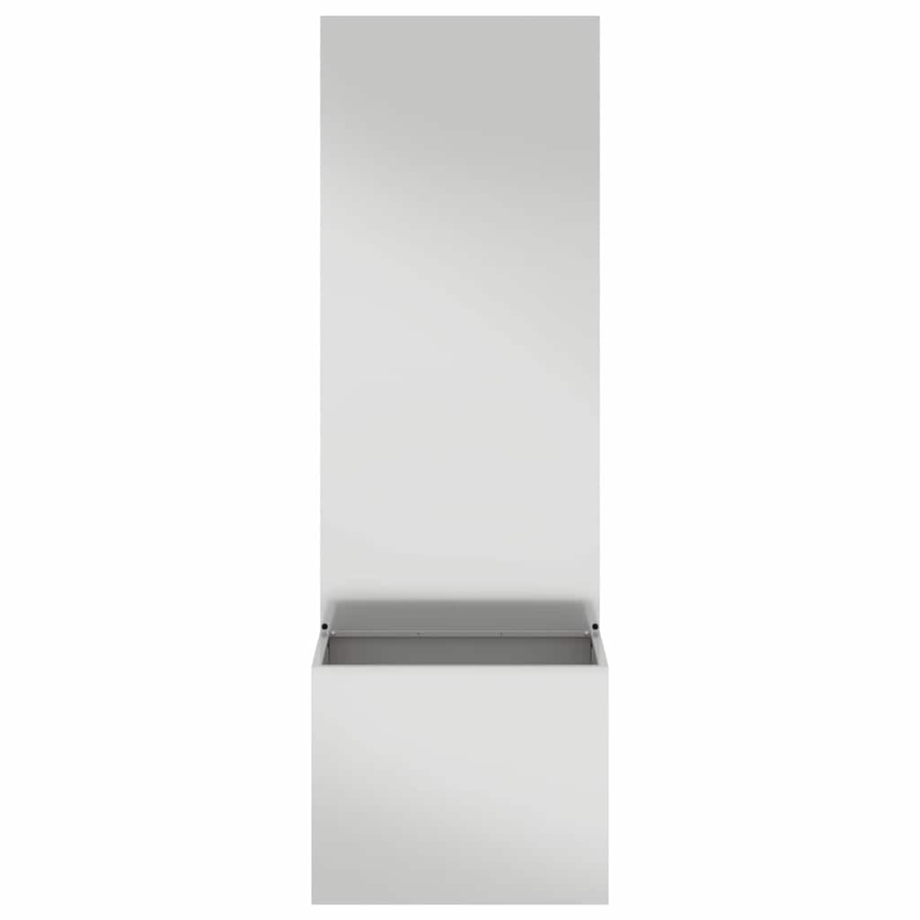 vidaXL Ghiveci de Grădină cu Panou Decorativ Argintiu 50 x 140 cm vidaXL Ghiveci de Grădină cu Panou Decorativ Argintiu 50 x 140 cm