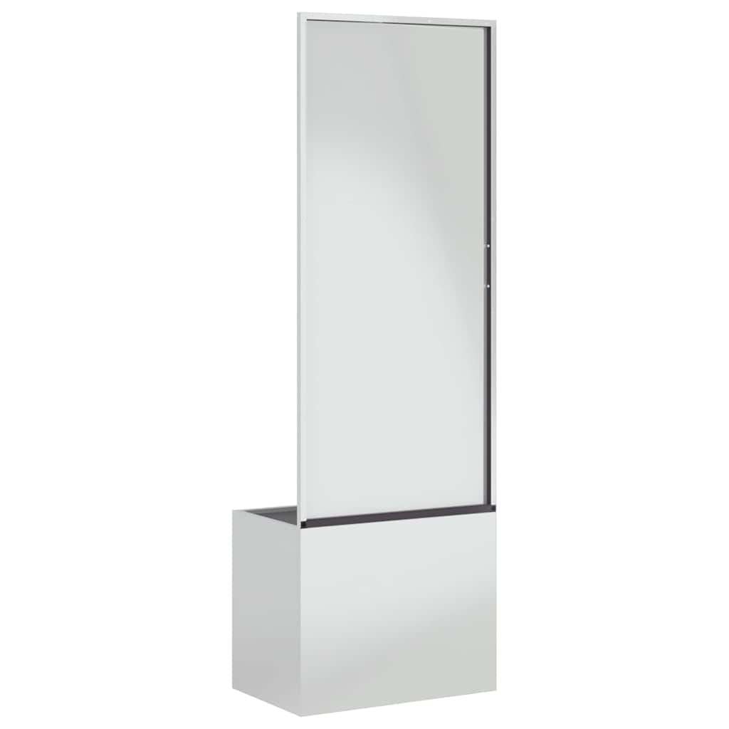 vidaXL Ghiveci de Grădină cu Panou Decorativ Argintiu 50 x 140 cm vidaXL Ghiveci de Grădină cu Panou Decorativ Argintiu 50 x 140 cm
