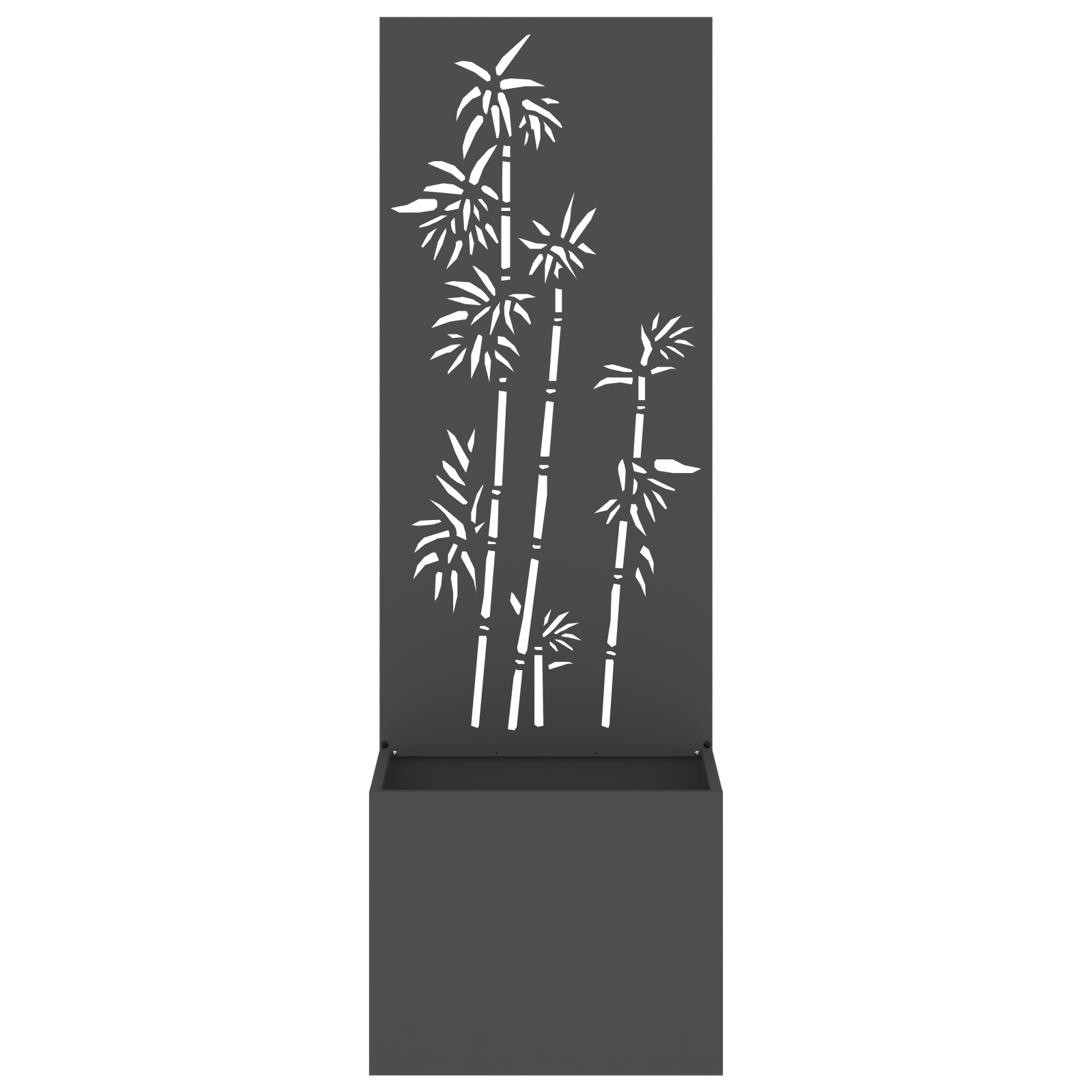 vidaXL Ghiveci de Grădină cu Panou Decorativ Negru 50 x 140 cm vidaXL Ghiveci de Grădină cu Panou Decorativ Negru 50 x 140 cm