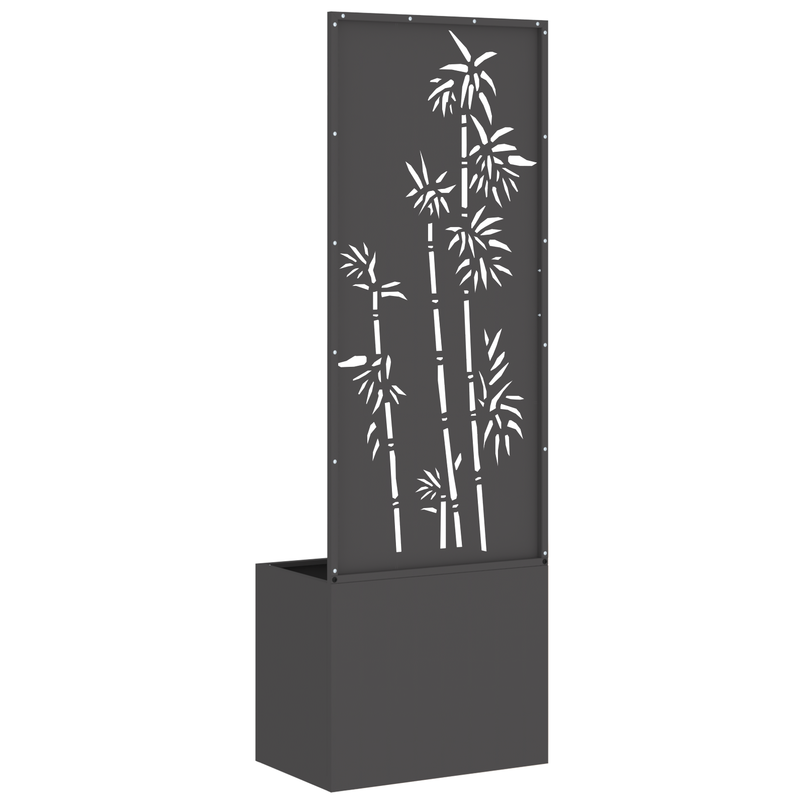 vidaXL Ghiveci de Grădină cu Panou Decorativ Negru 50 x 140 cm vidaXL Ghiveci de Grădină cu Panou Decorativ Negru 50 x 140 cm