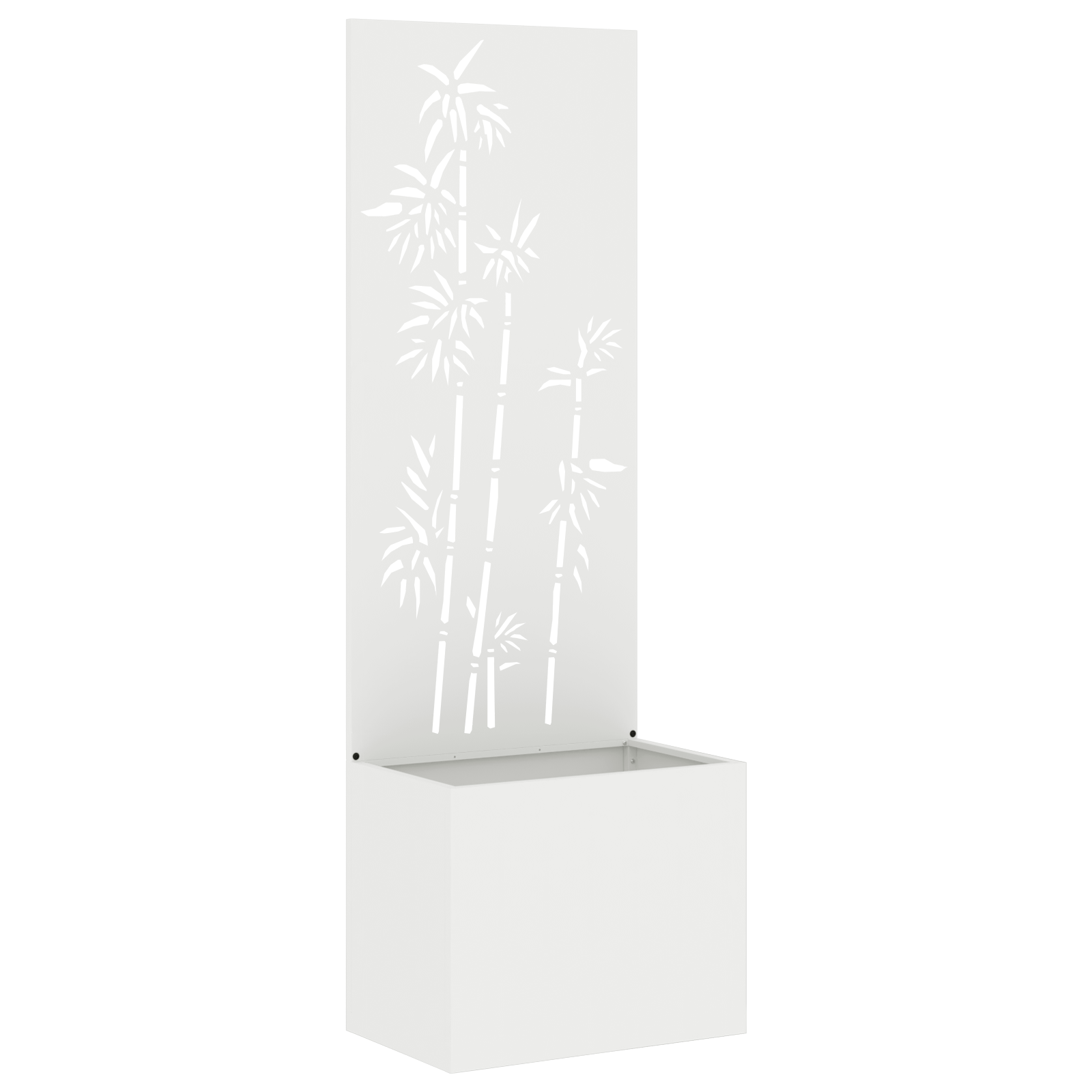 vidaXL Ghiveci de Grădină cu Panou Decorativ Alb 50 x 140 cm vidaXL Ghiveci de Grădină cu Panou Decorativ Alb 50 x 140 cm
