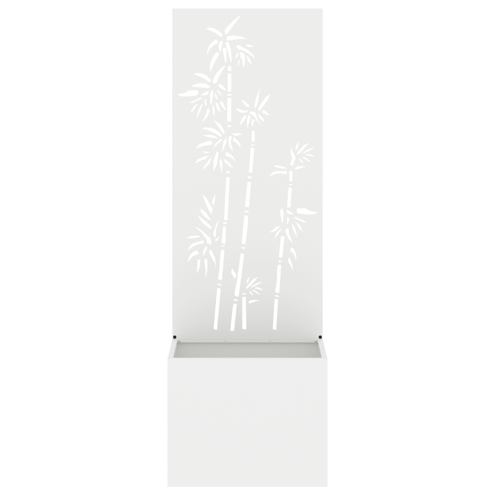 vidaXL Ghiveci de Grădină cu Panou Decorativ Alb 50 x 140 cm vidaXL Ghiveci de Grădină cu Panou Decorativ Alb 50 x 140 cm
