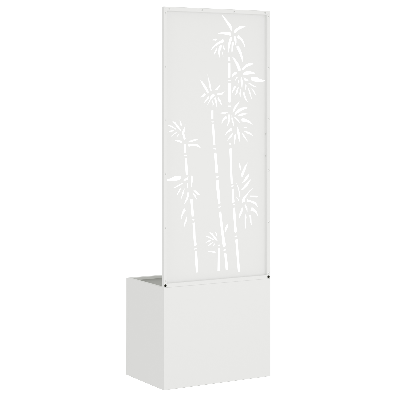 vidaXL Ghiveci de Grădină cu Panou Decorativ Alb 50 x 140 cm vidaXL Ghiveci de Grădină cu Panou Decorativ Alb 50 x 140 cm