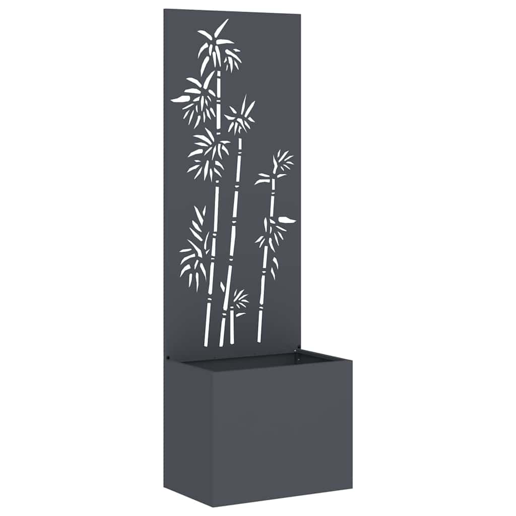 vidaXL Ghiveci de Grădină cu Panou Decorativ Antracit 50 x 140 cm vidaXL Ghiveci de Grădină cu Panou Decorativ Antracit 50 x 140 cm