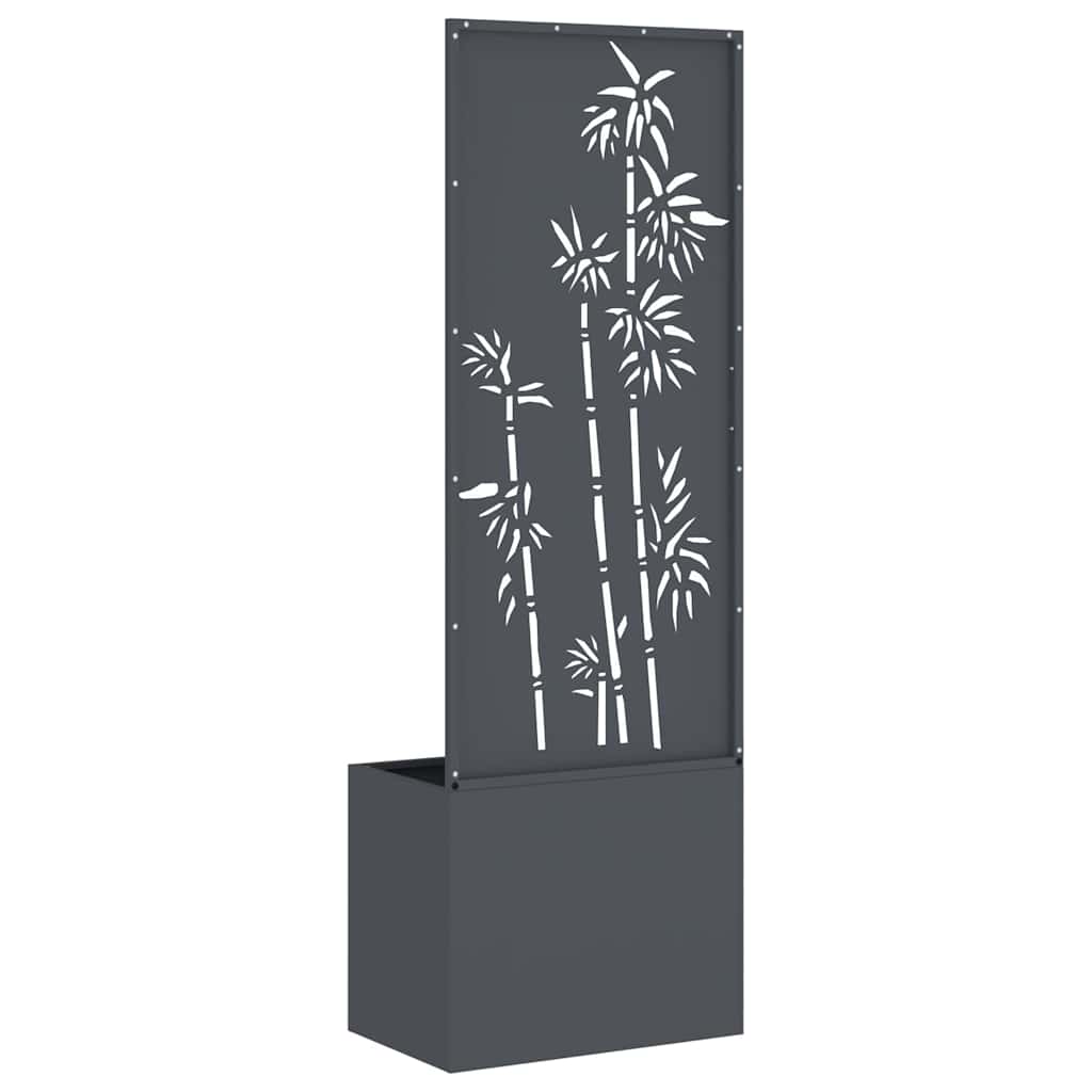 vidaXL Ghiveci de Grădină cu Panou Decorativ Antracit 50 x 140 cm vidaXL Ghiveci de Grădină cu Panou Decorativ Antracit 50 x 140 cm