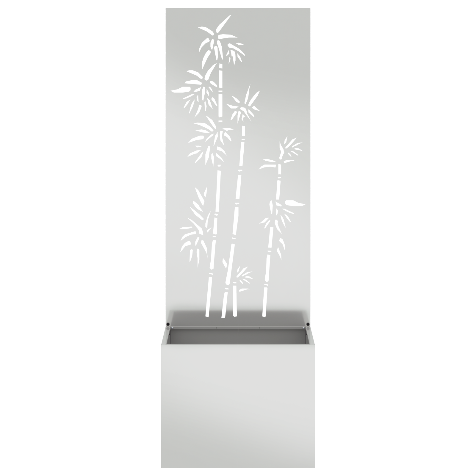 vidaXL Ghiveci de Grădină cu Panou Decorativ Argintiu 50 x 140 cm