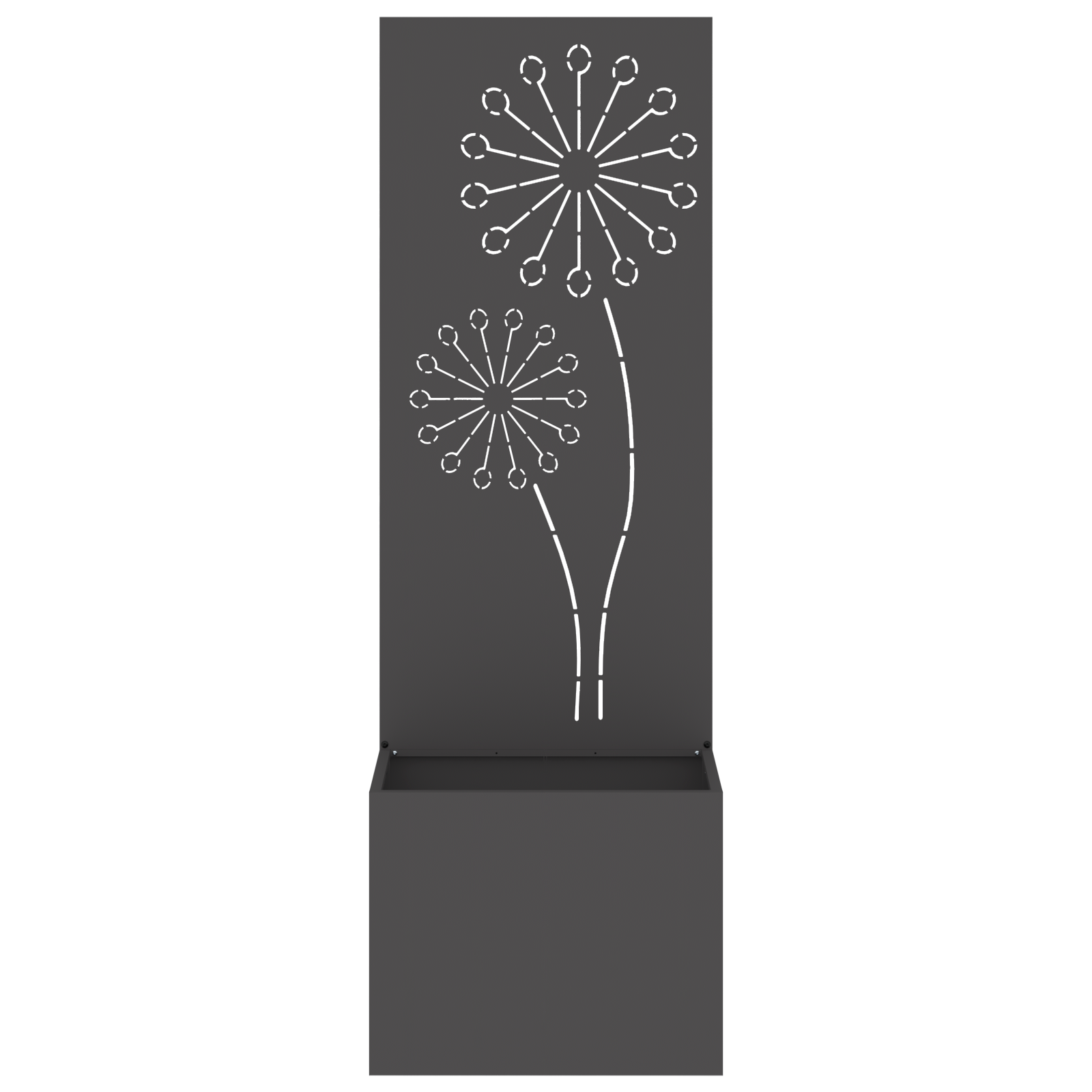 vidaXL Ghiveci de Grădină cu Panou Decorativ Negru 50 x 140 cm vidaXL Ghiveci de Grădină cu Panou Decorativ Negru 50 x 140 cm