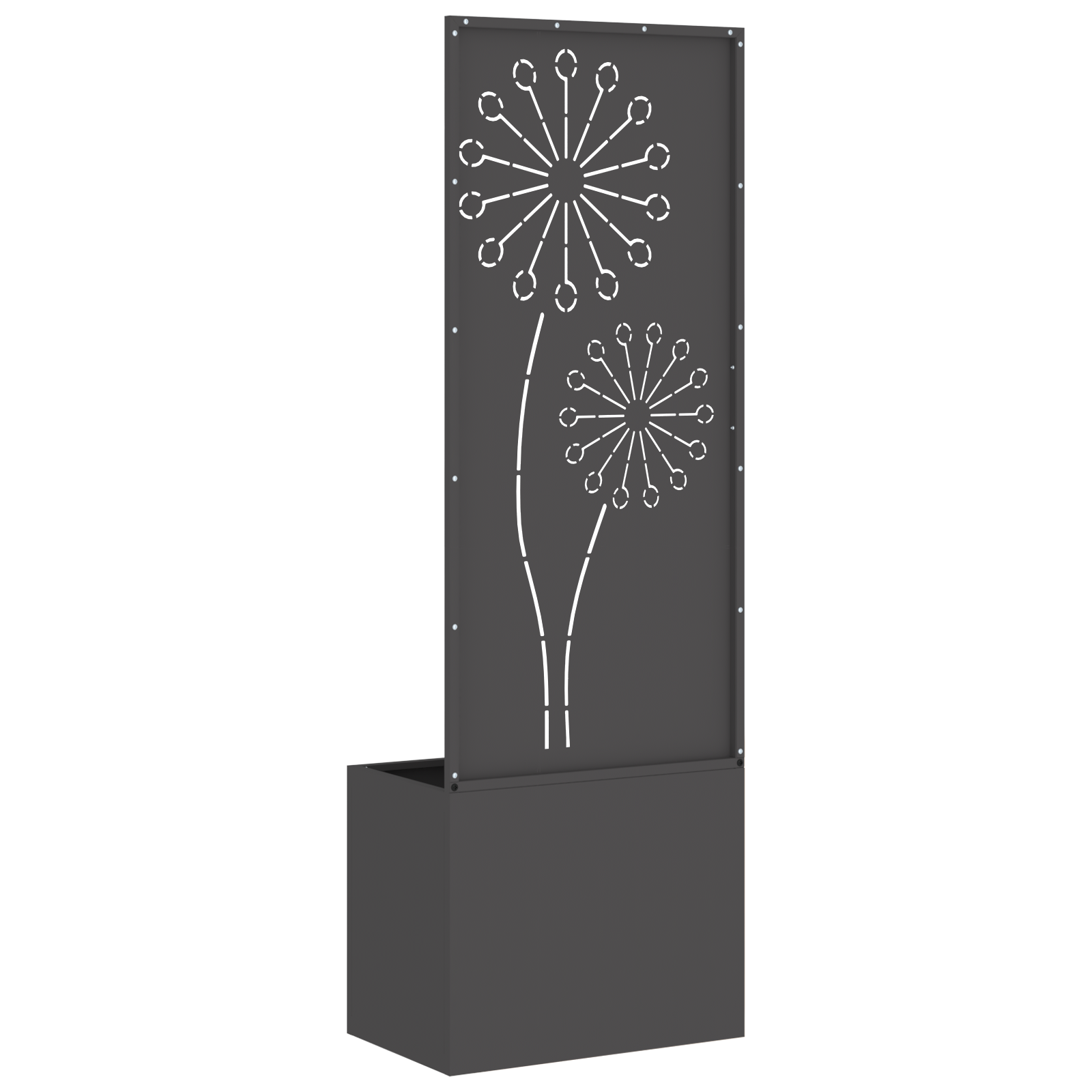 vidaXL Ghiveci de Grădină cu Panou Decorativ Negru 50 x 140 cm vidaXL Ghiveci de Grădină cu Panou Decorativ Negru 50 x 140 cm