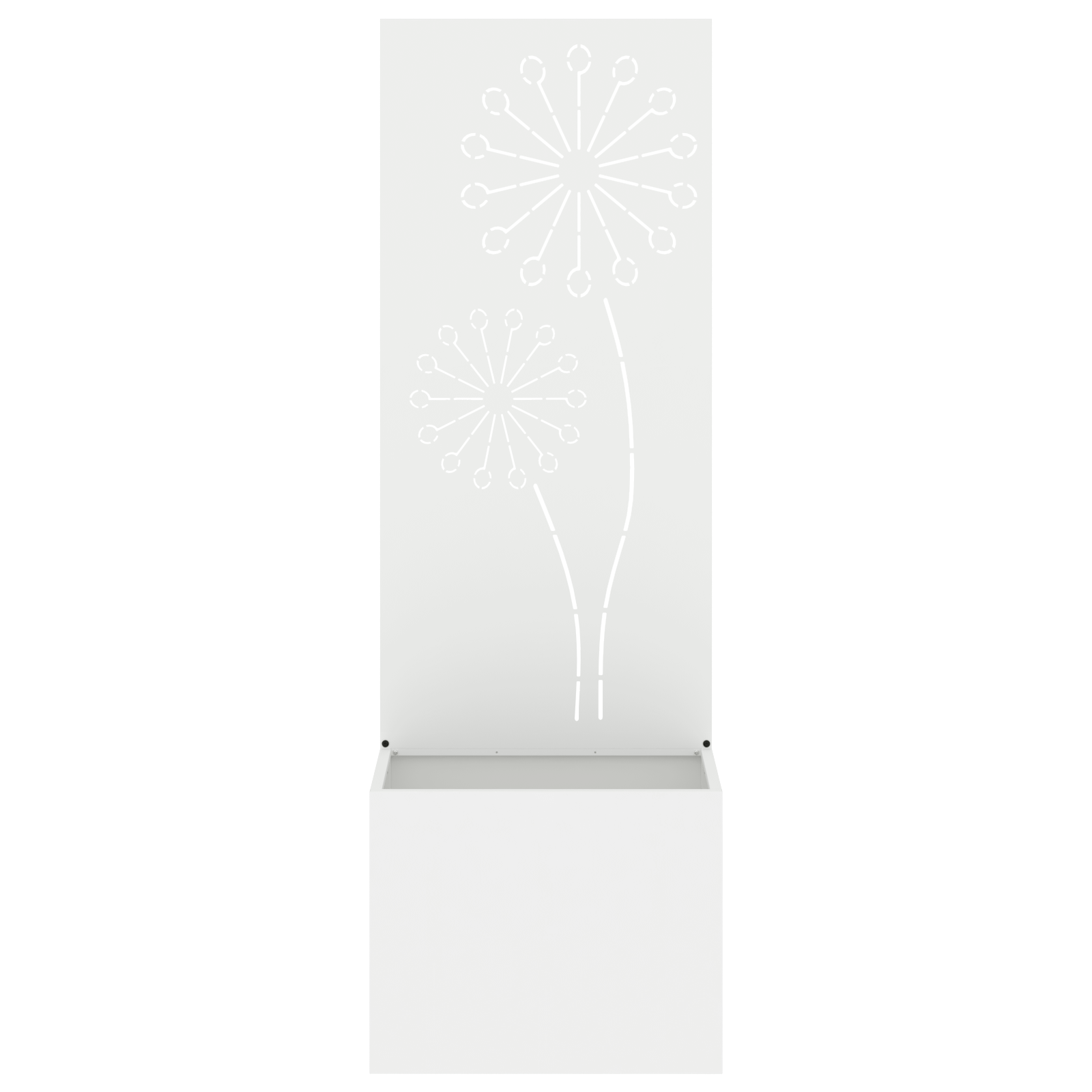 vidaXL Ghiveci de Grădină cu Panou Decorativ Alb 50 x 140 cm