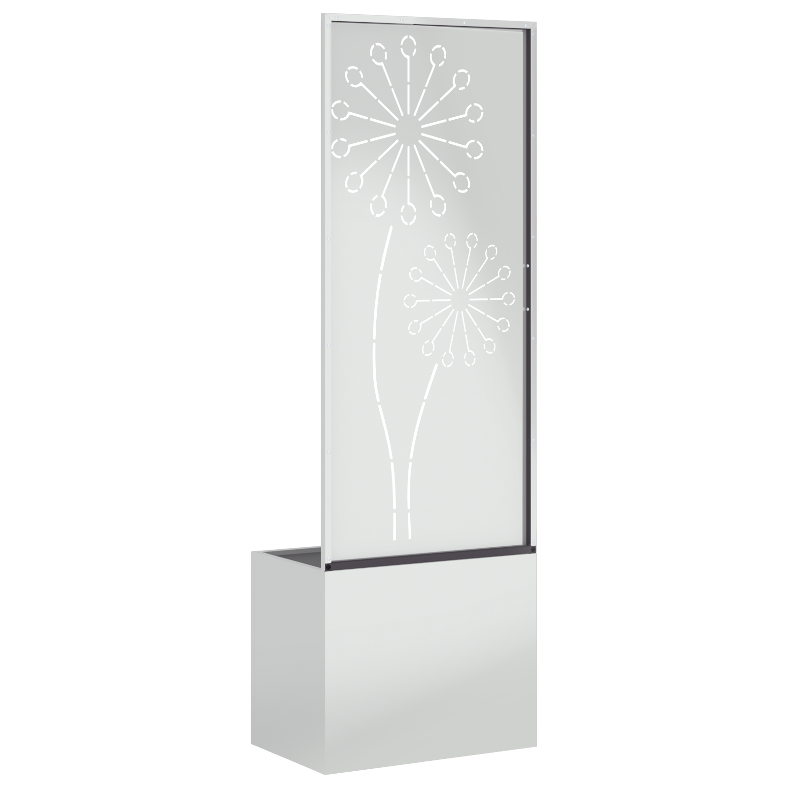 vidaXL Ghiveci de Grădină cu Panou Decorativ Argintiu 50 x 140 cm vidaXL Ghiveci de Grădină cu Panou Decorativ Argintiu 50 x 140 cm