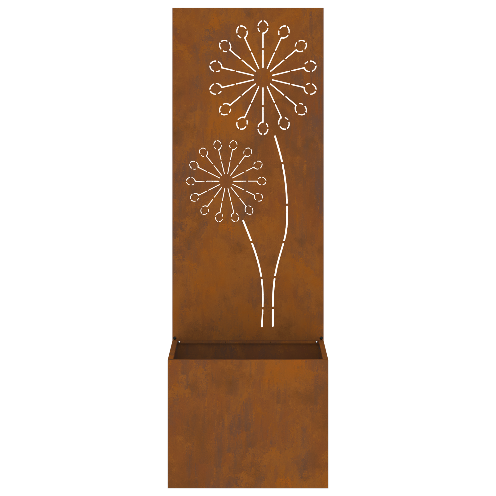 vidaXL Ghiveci de Grădină cu Panou Decorativ Ruginit 50 x 140 cm vidaXL Ghiveci de Grădină cu Panou Decorativ Ruginit 50 x 140 cm
