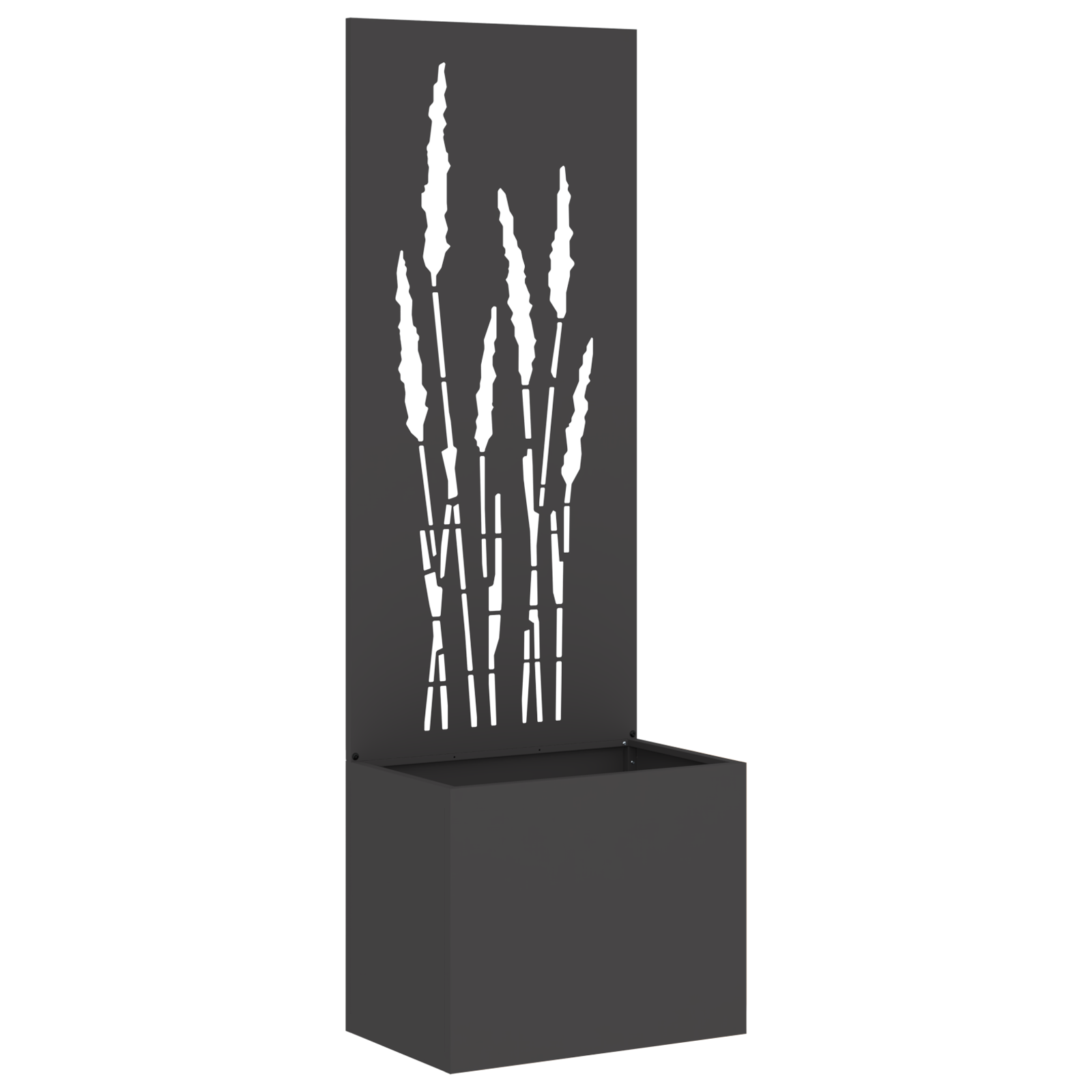 vidaXL Ghiveci de Grădină cu Panou Decorativ Negru 50 x 140 cm vidaXL Ghiveci de Grădină cu Panou Decorativ Negru 50 x 140 cm