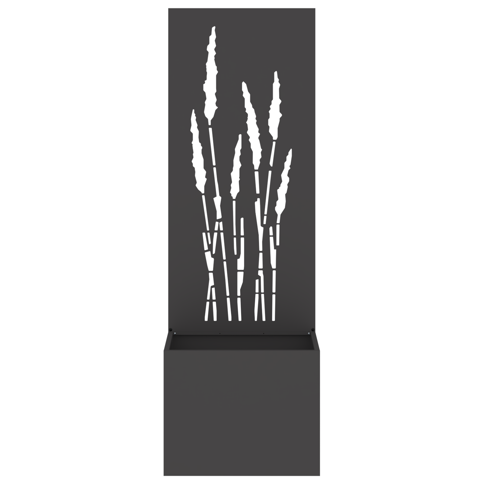 vidaXL Ghiveci de Grădină cu Panou Decorativ Negru 50 x 140 cm vidaXL Ghiveci de Grădină cu Panou Decorativ Negru 50 x 140 cm