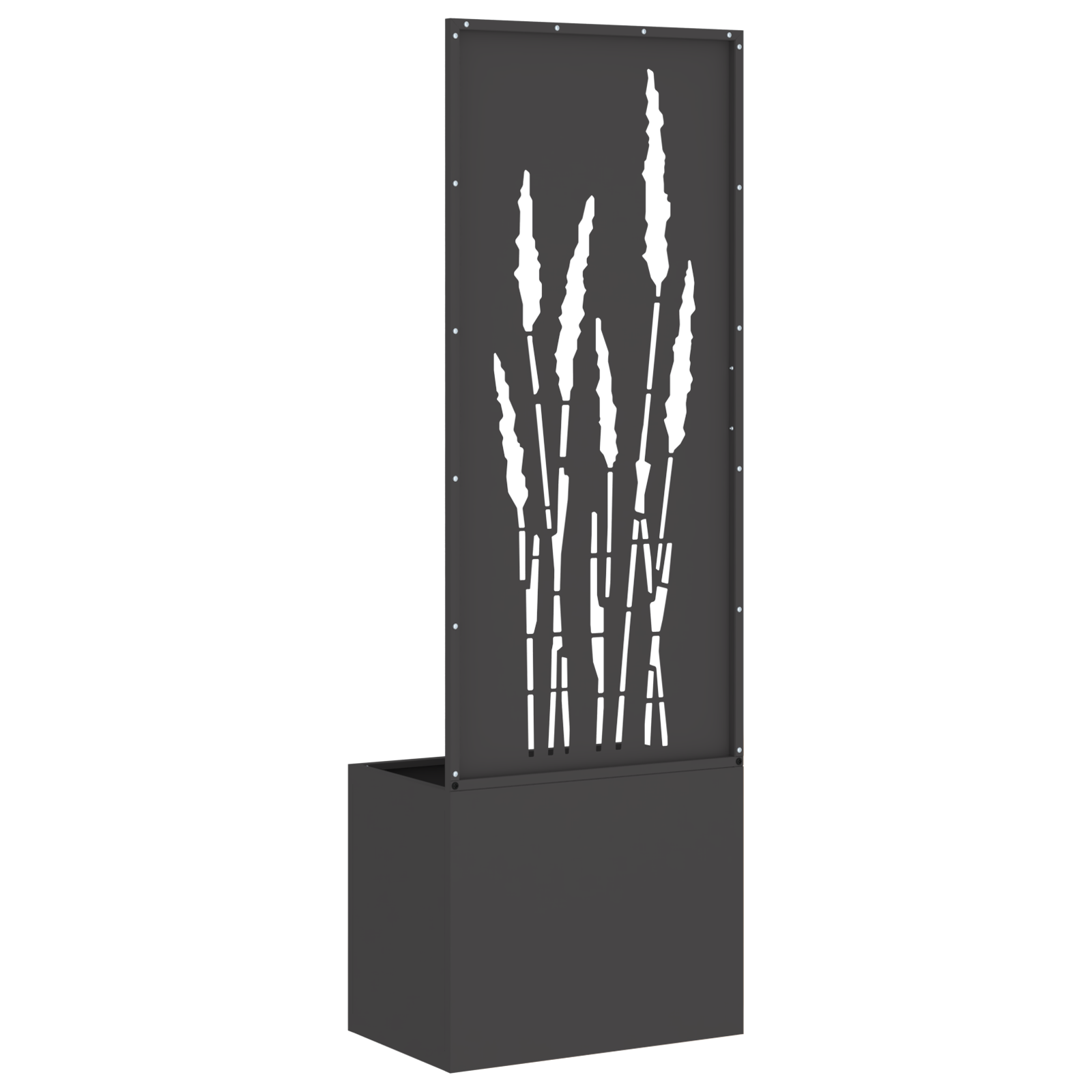 vidaXL Ghiveci de Grădină cu Panou Decorativ Negru 50 x 140 cm vidaXL Ghiveci de Grădină cu Panou Decorativ Negru 50 x 140 cm