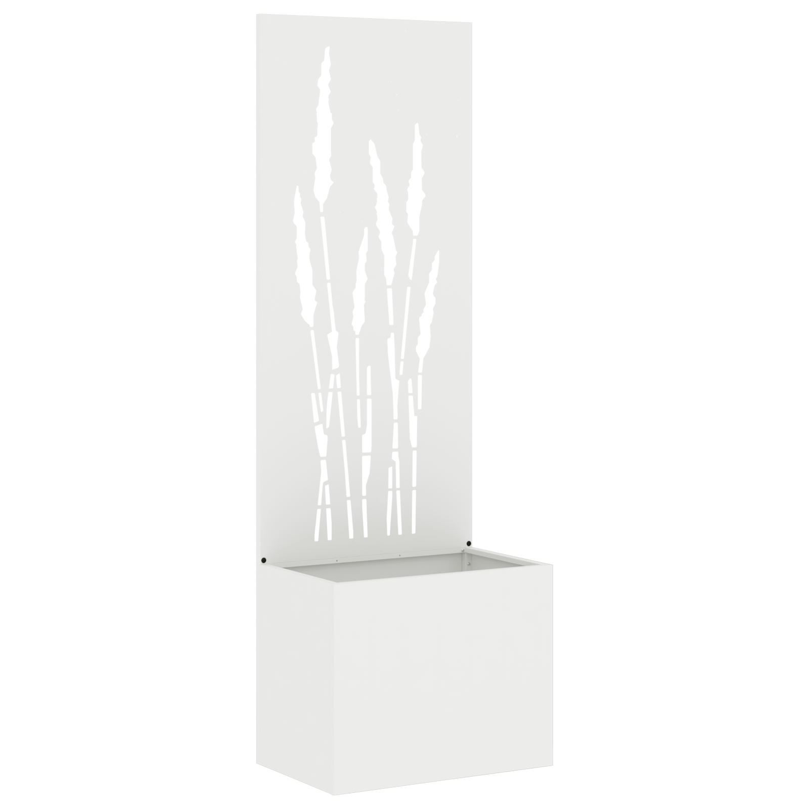vidaXL Ghiveci de Grădină cu Panou Decorativ Alb 50 x 140 cm vidaXL Ghiveci de Grădină cu Panou Decorativ Alb 50 x 140 cm