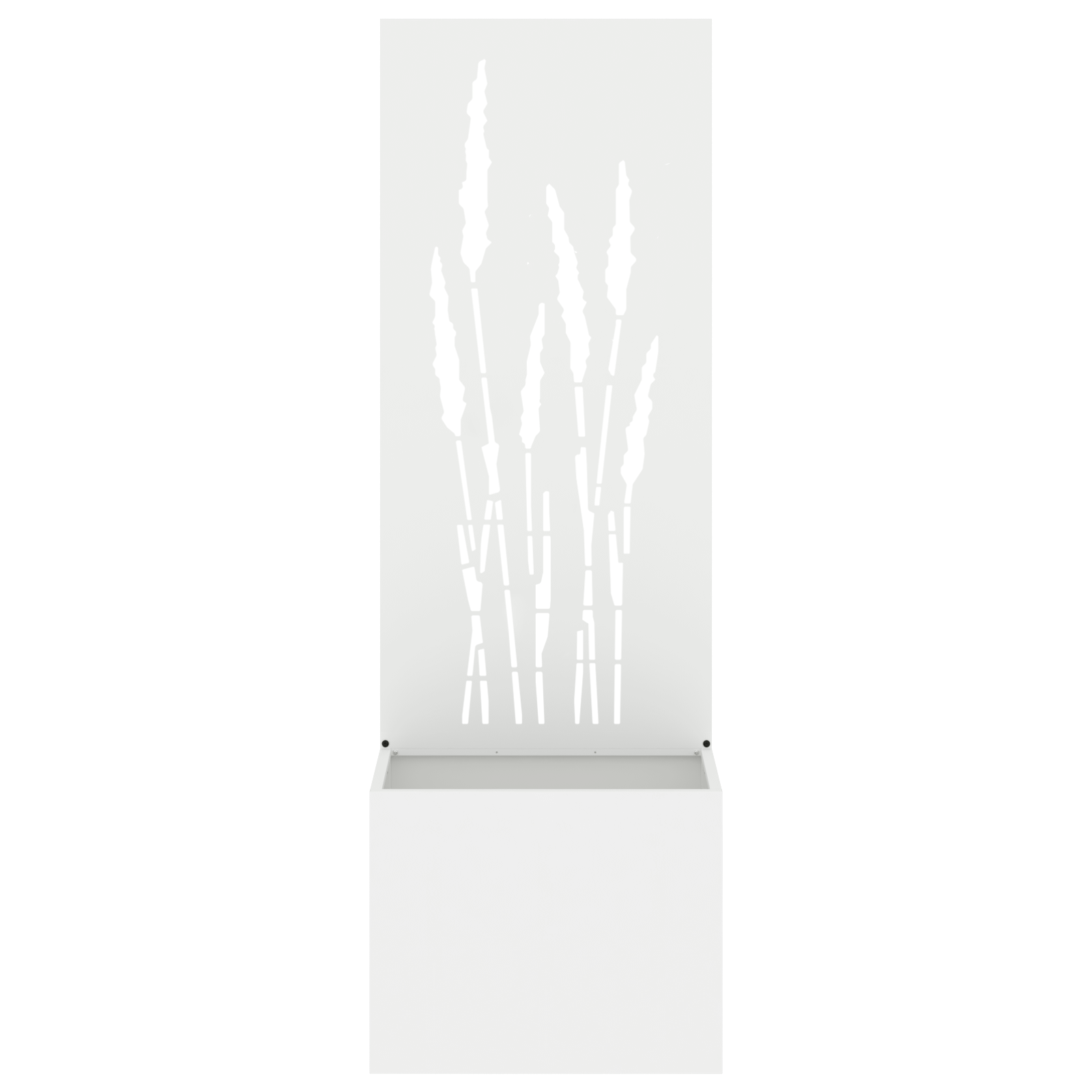 vidaXL Ghiveci de Grădină cu Panou Decorativ Alb 50 x 140 cm vidaXL Ghiveci de Grădină cu Panou Decorativ Alb 50 x 140 cm