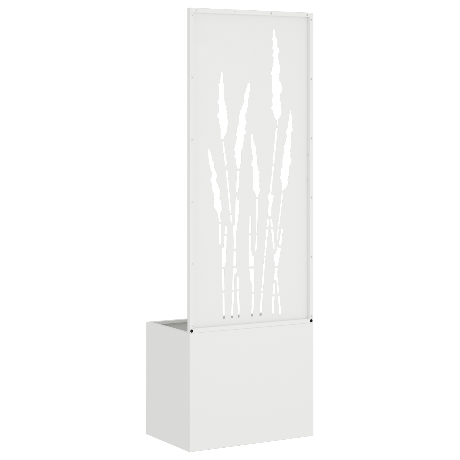 vidaXL Ghiveci de Grădină cu Panou Decorativ Alb 50 x 140 cm vidaXL Ghiveci de Grădină cu Panou Decorativ Alb 50 x 140 cm