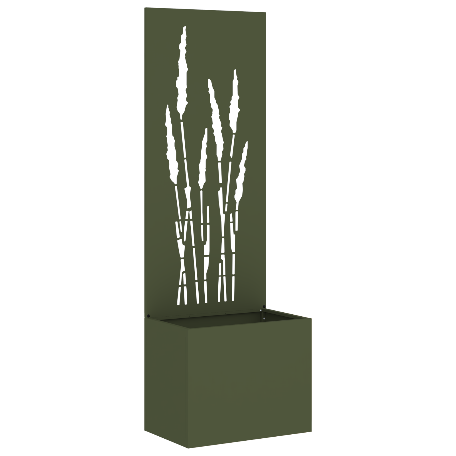 vidaXL Ghiveci de Grădină cu Panou Decorativ Olivengrønn 50 x 140 cm vidaXL Ghiveci de Grădină cu Panou Decorativ Olivengrønn 50 x 140 cm