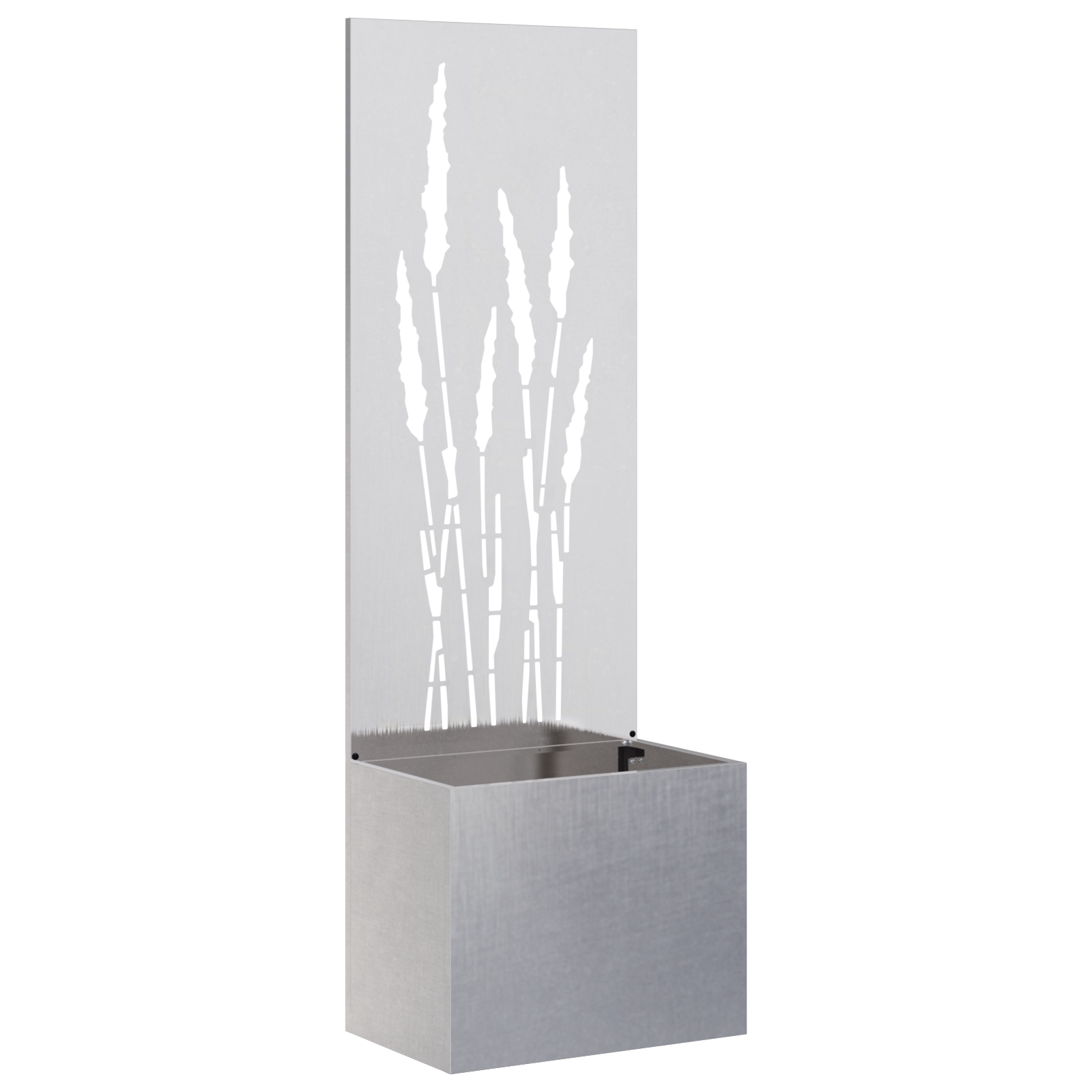 vidaXL Ghiveci de Grădină cu Panou Decorativ Argintiu 50 x 140 cm vidaXL Ghiveci de Grădină cu Panou Decorativ Argintiu 50 x 140 cm