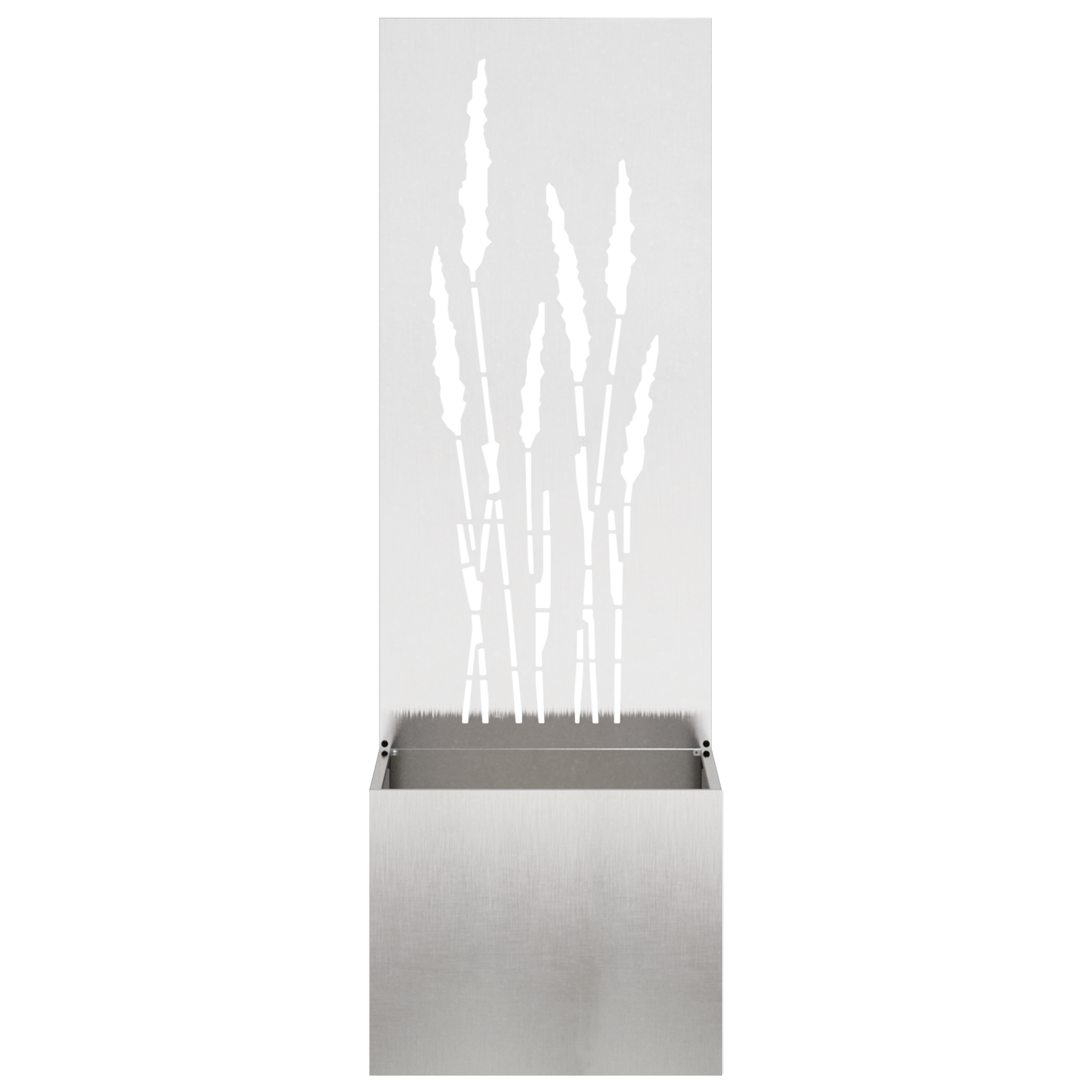 vidaXL Ghiveci de Grădină cu Panou Decorativ Argintiu 50 x 140 cm vidaXL Ghiveci de Grădină cu Panou Decorativ Argintiu 50 x 140 cm
