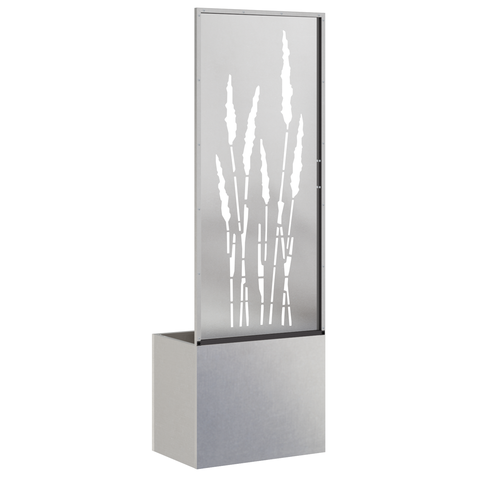 vidaXL Ghiveci de Grădină cu Panou Decorativ Argintiu 50 x 140 cm vidaXL Ghiveci de Grădină cu Panou Decorativ Argintiu 50 x 140 cm