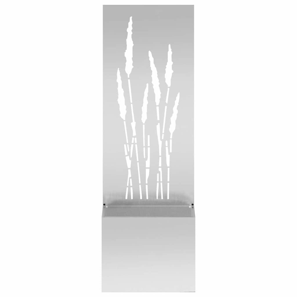 vidaXL Ghiveci de Grădină cu Panou Decorativ Argintiu 50 x 140 cm vidaXL Ghiveci de Grădină cu Panou Decorativ Argintiu 50 x 140 cm