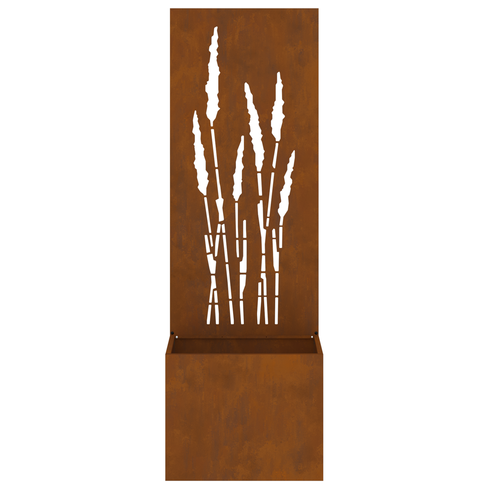 vidaXL Ghiveci de Grădină cu Panou Decorativ Ruginit 50 x 140 cm vidaXL Ghiveci de Grădină cu Panou Decorativ Ruginit 50 x 140 cm
