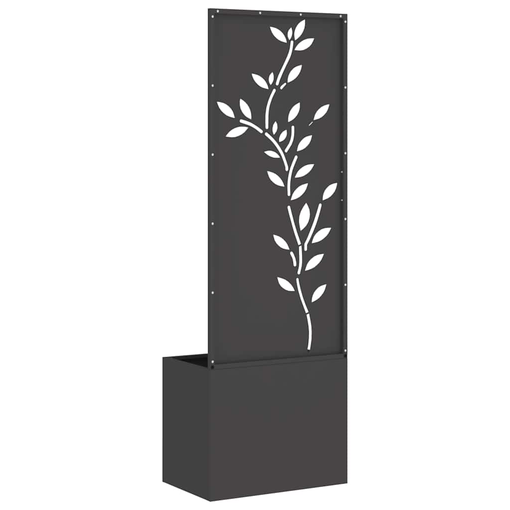 vidaXL Ghiveci de Grădină cu Panou Decorativ Negru 50 x 140 cm vidaXL Ghiveci de Grădină cu Panou Decorativ Negru 50 x 140 cm