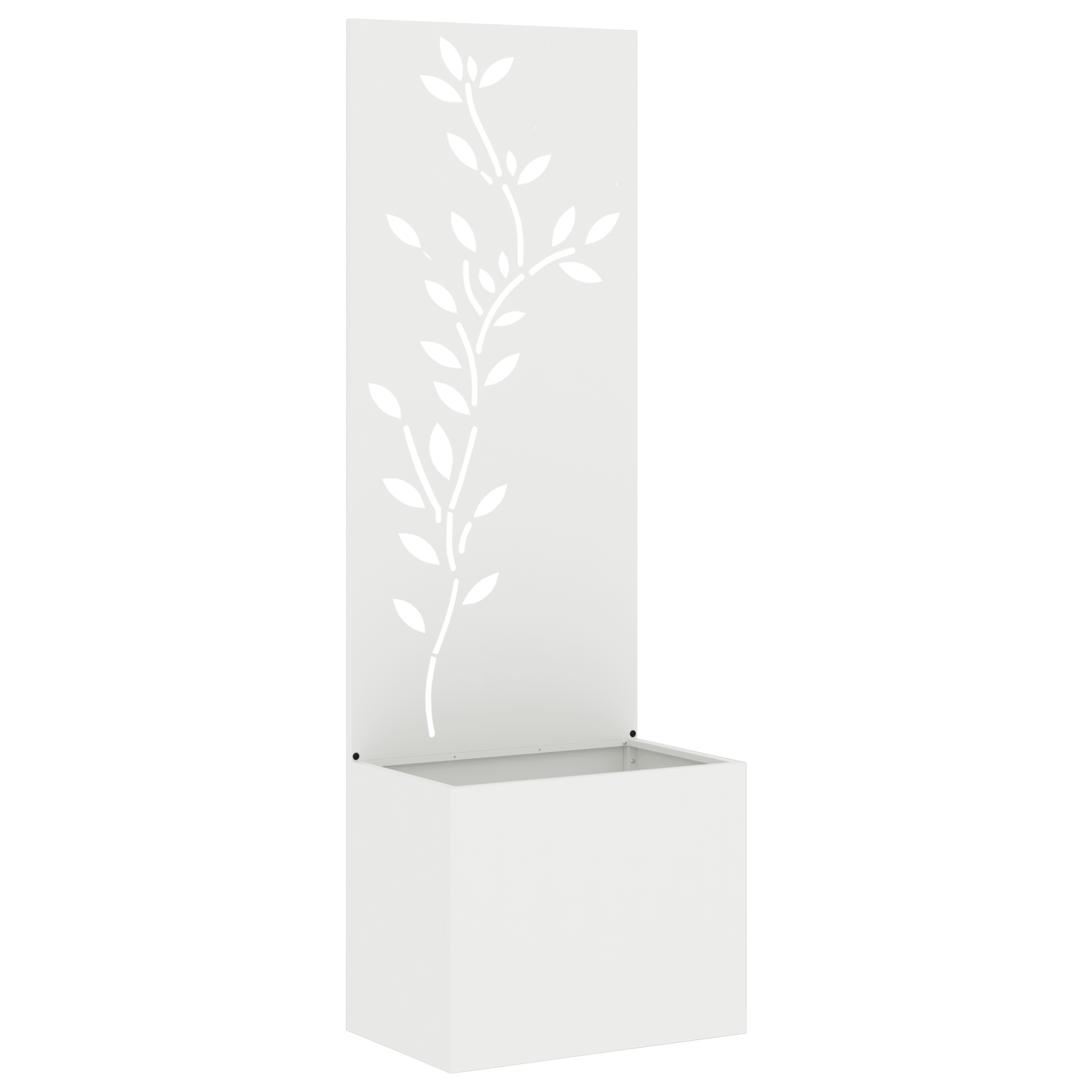 vidaXL Ghiveci de Grădină cu Panou Decorativ Alb 50 x 140 cm vidaXL Ghiveci de Grădină cu Panou Decorativ Alb 50 x 140 cm