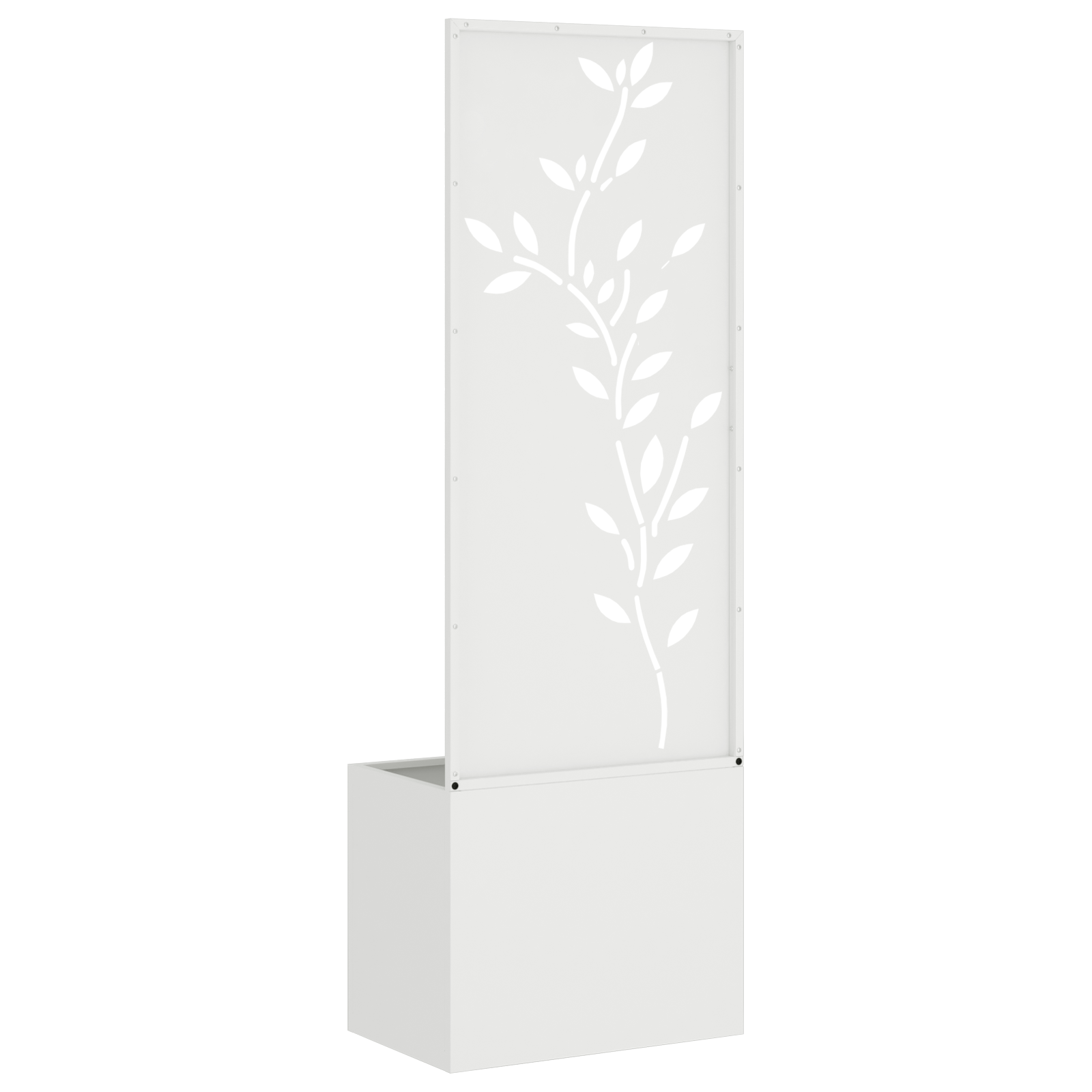 vidaXL Ghiveci de Grădină cu Panou Decorativ Alb 50 x 140 cm vidaXL Ghiveci de Grădină cu Panou Decorativ Alb 50 x 140 cm