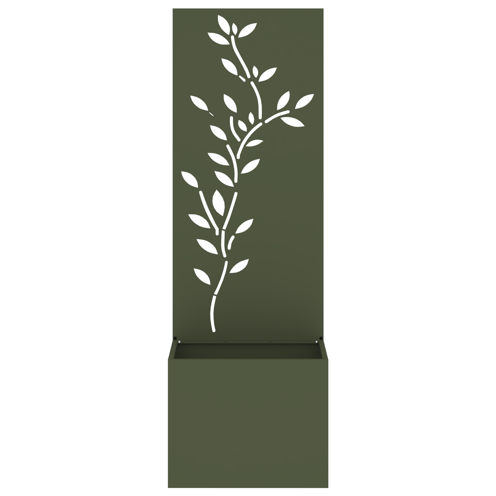 vidaXL Ghiveci de Grădină cu Panou Decorativ Verde oliv 50 x 140 cm vidaXL Ghiveci de Grădină cu Panou Decorativ Verde oliv 50 x 140 cm