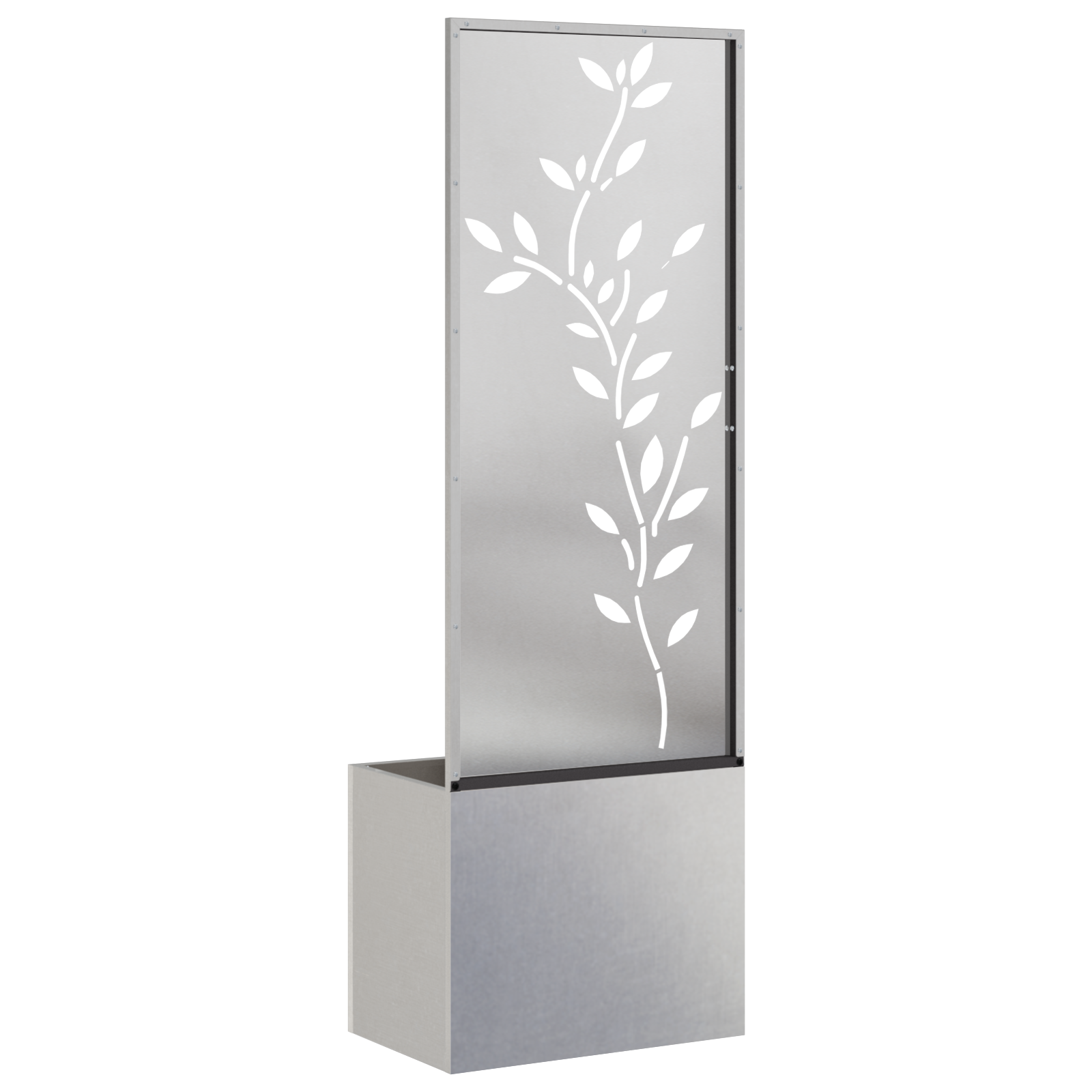 vidaXL Ghiveci de Grădină cu Panou Decorativ Argintiu 50 x 140 cm vidaXL Ghiveci de Grădină cu Panou Decorativ Argintiu 50 x 140 cm