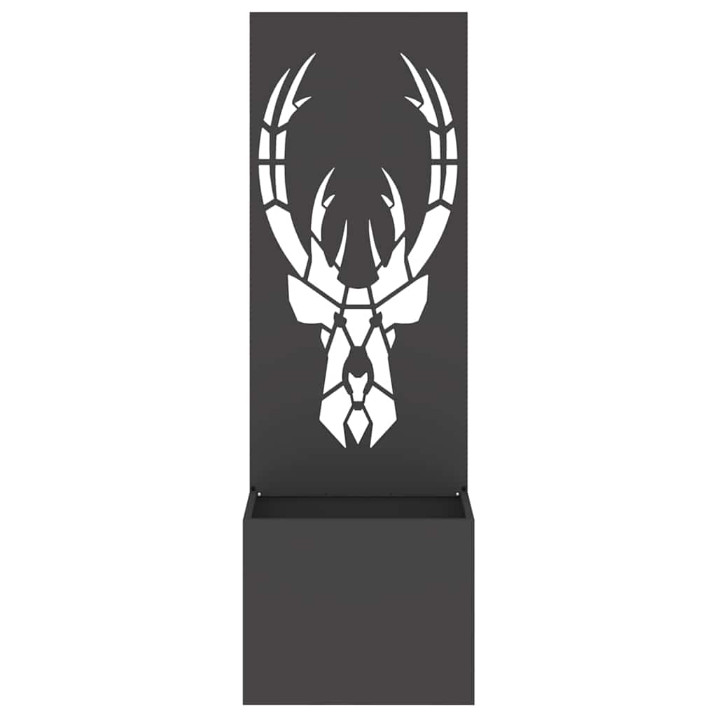 vidaXL Ghiveci de Grădină cu Panou Decorativ Negru 50 x 140 cm vidaXL Ghiveci de Grădină cu Panou Decorativ Negru 50 x 140 cm