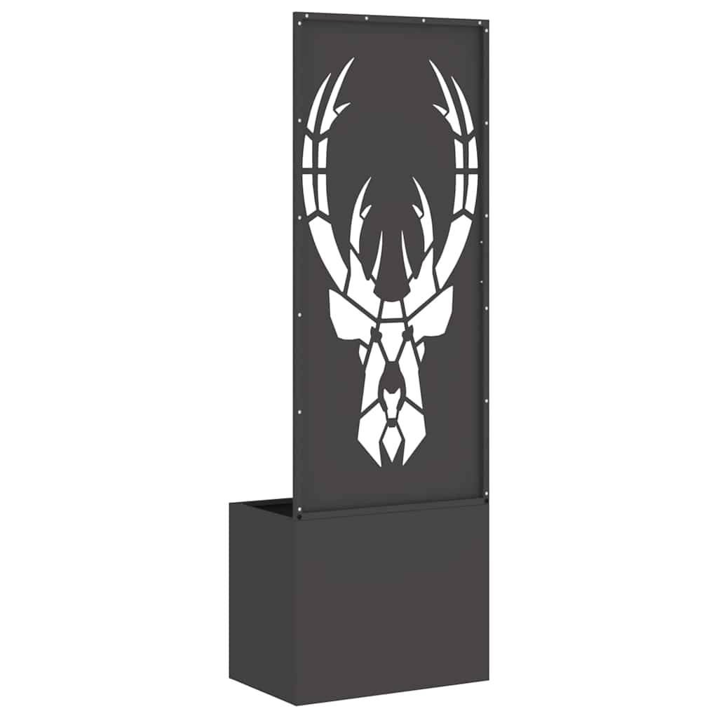 vidaXL Ghiveci de Grădină cu Panou Decorativ Negru 50 x 140 cm vidaXL Ghiveci de Grădină cu Panou Decorativ Negru 50 x 140 cm