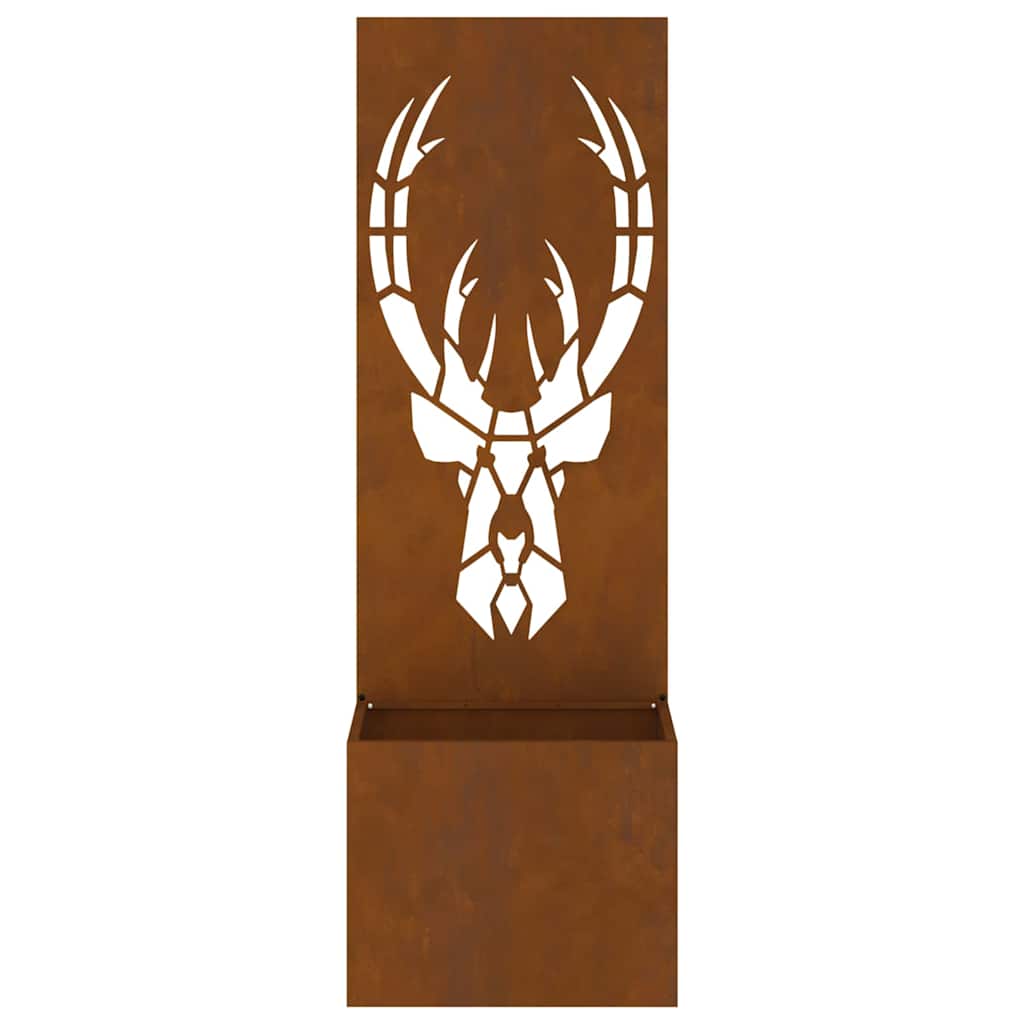 vidaXL Ghiveci de Grădină cu Panou Decorativ Ruginit 50 x 140 cm vidaXL Ghiveci de Grădină cu Panou Decorativ Ruginit 50 x 140 cm