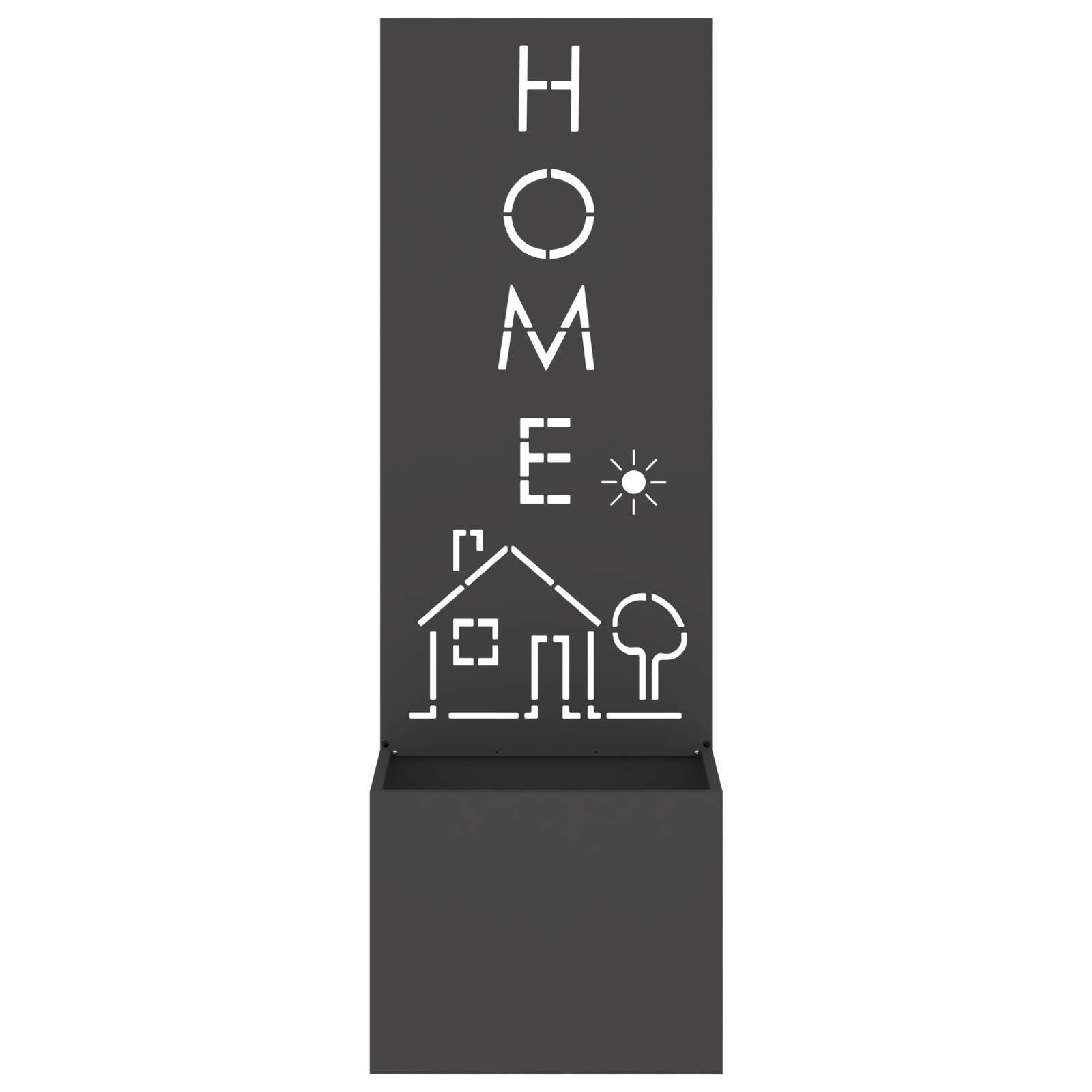 vidaXL Ghiveci de Grădină cu Panou Decorativ Negru 50 x 140 cm vidaXL Ghiveci de Grădină cu Panou Decorativ Negru 50 x 140 cm
