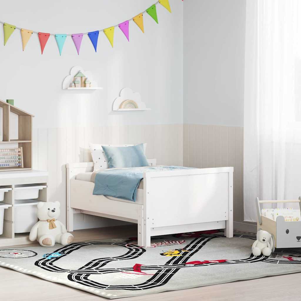 vidaXL Cadru de pat cu headboard Alb 80 x 200 cm Lemn compozit