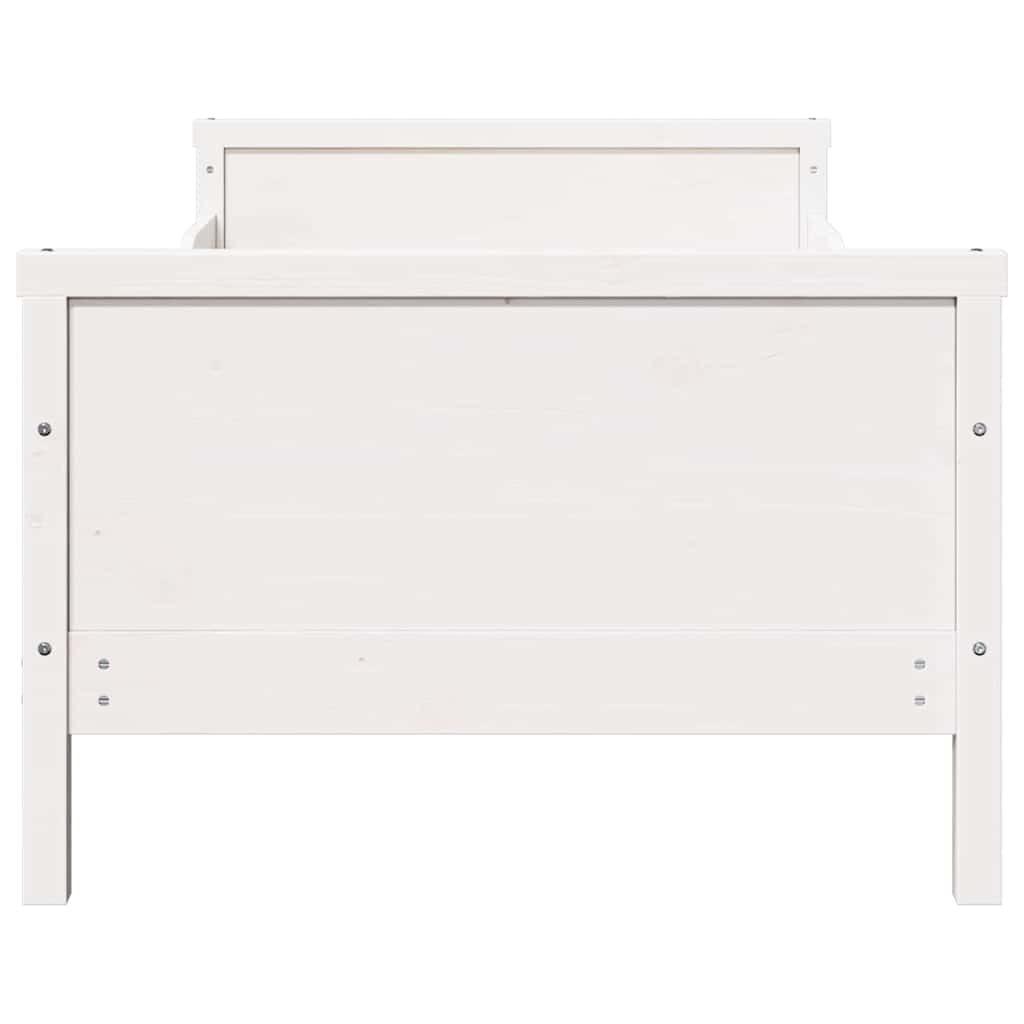 vidaXL Cadru de pat cu headboard Alb 80 x 200 cm Lemn compozit