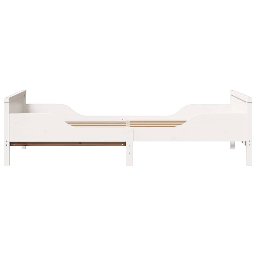 vidaXL Cadru de pat cu headboard Alb 80 x 200 cm Lemn compozit