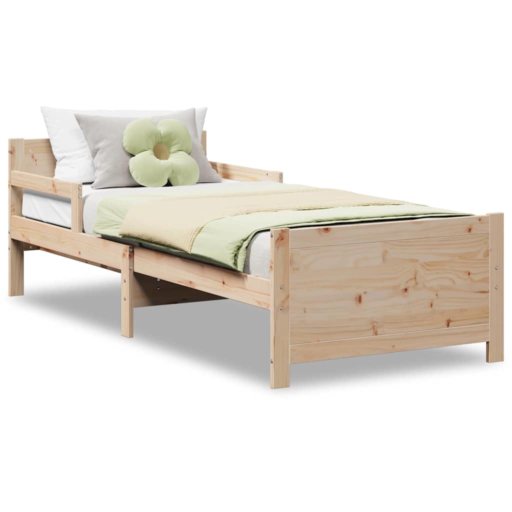 vidaXL Cadru de pat cu headboard Maro 80 x 200 cm Lemn compozit