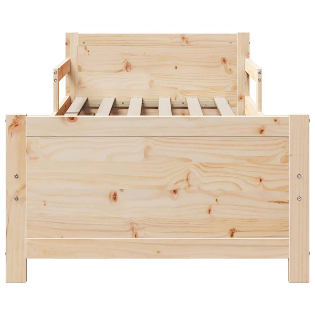 vidaXL Cadru de pat cu headboard Maro 80 x 200 cm Lemn compozit