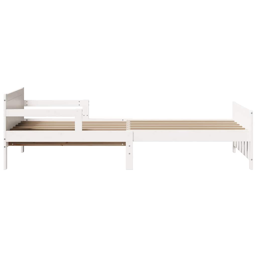 vidaXL Cadru de pat cu headboard Alb 80 x 200 cm Lemn compozit