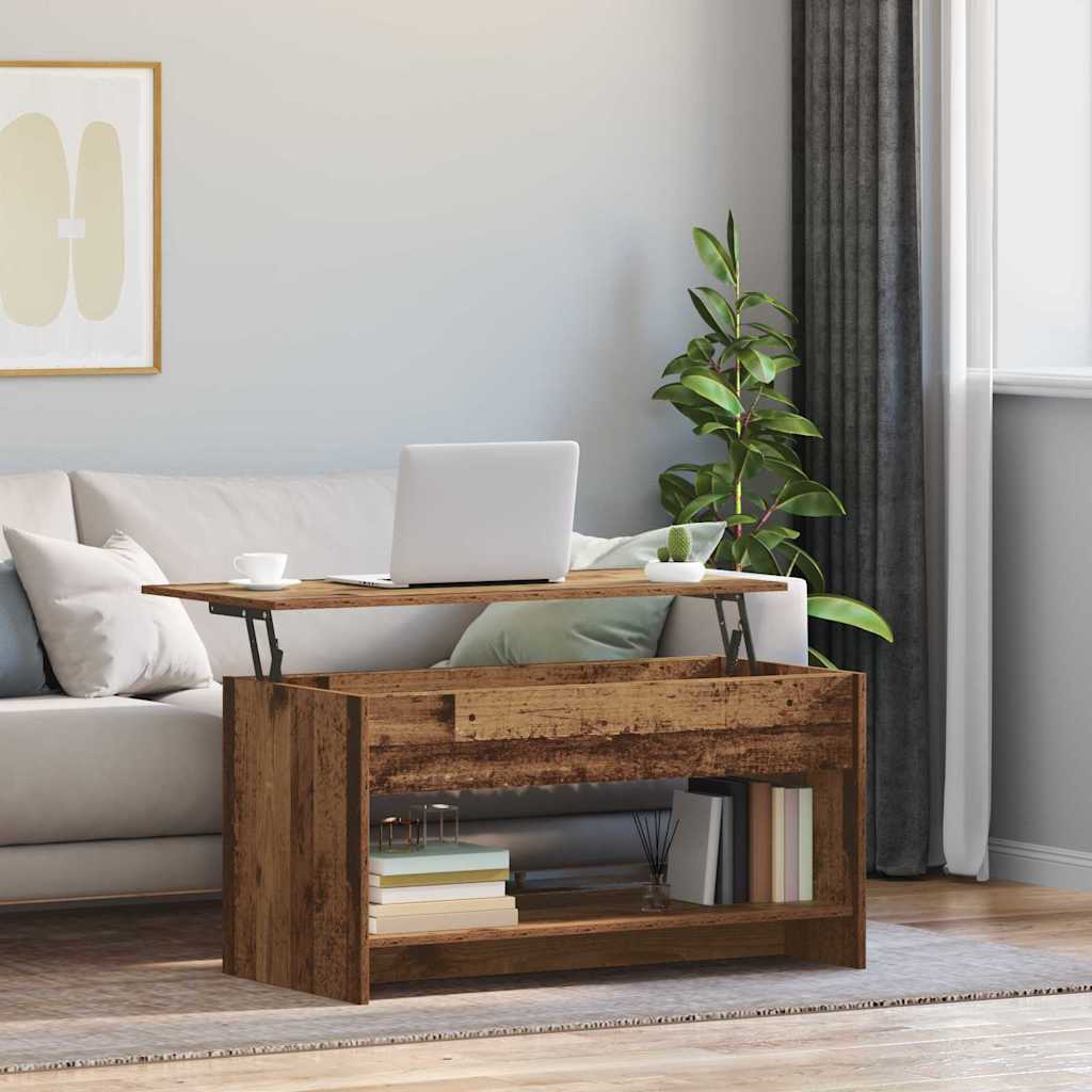 vidaXL Masă de cafea Lemn vechi 102 x 50 x 52.5 cm Lemn compozit vidaXL Masă de cafea Lemn vechi 102 x 50 x 52.5 cm Lemn compozit