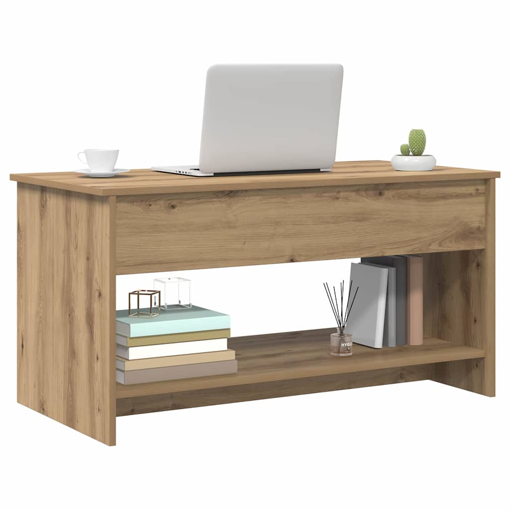 vidaXL Masă de cafea stejar artizanal 102 x 50 x 52.5 cm Lemn compozit vidaXL Masă de cafea stejar artizanal 102 x 50 x 52.5 cm Lemn compozit