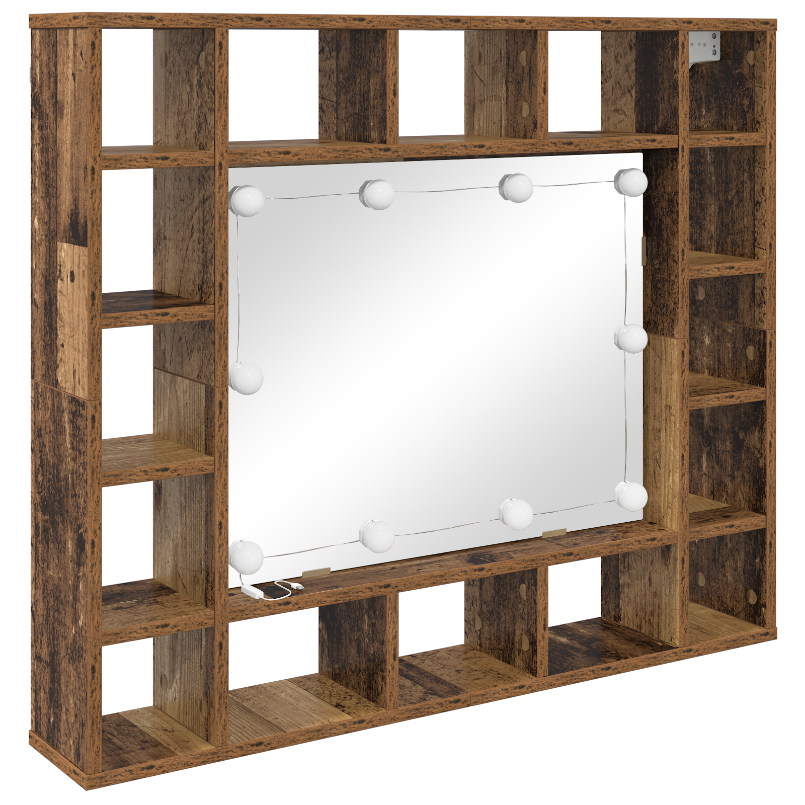 vidaXL Dulap cu oglindă Lemn vechi 91 x 15 x 76.5 cm Lemn compozit vidaXL Dulap cu oglindă Lemn vechi 91 x 15 x 76.5 cm Lemn compozit