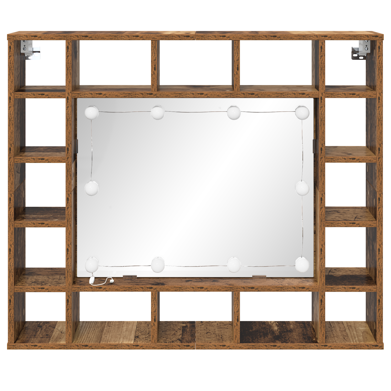 vidaXL Dulap cu oglindă Lemn vechi 91 x 15 x 76.5 cm Lemn compozit vidaXL Dulap cu oglindă Lemn vechi 91 x 15 x 76.5 cm Lemn compozit