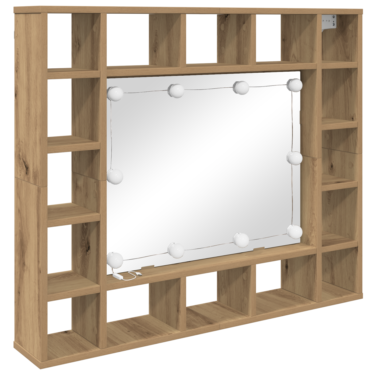vidaXL Dulap cu oglindă stejar artizanal 91 x 15 x 76.5 cm vidaXL Dulap cu oglindă stejar artizanal 91 x 15 x 76.5 cm